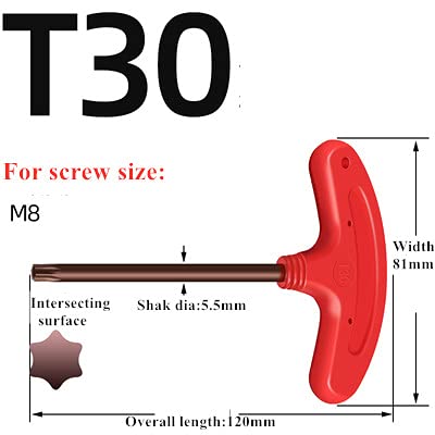 Premium T6 T7 T8 T9 T10 T15 T20 T30 Torx Screwdriver Set - S2 Steel Star Bit Screwdrivers with Flag Handle & T-Handle (3-Piece) - Perfect for Electronics Repair, Automotive Maintenance & DIY Projects