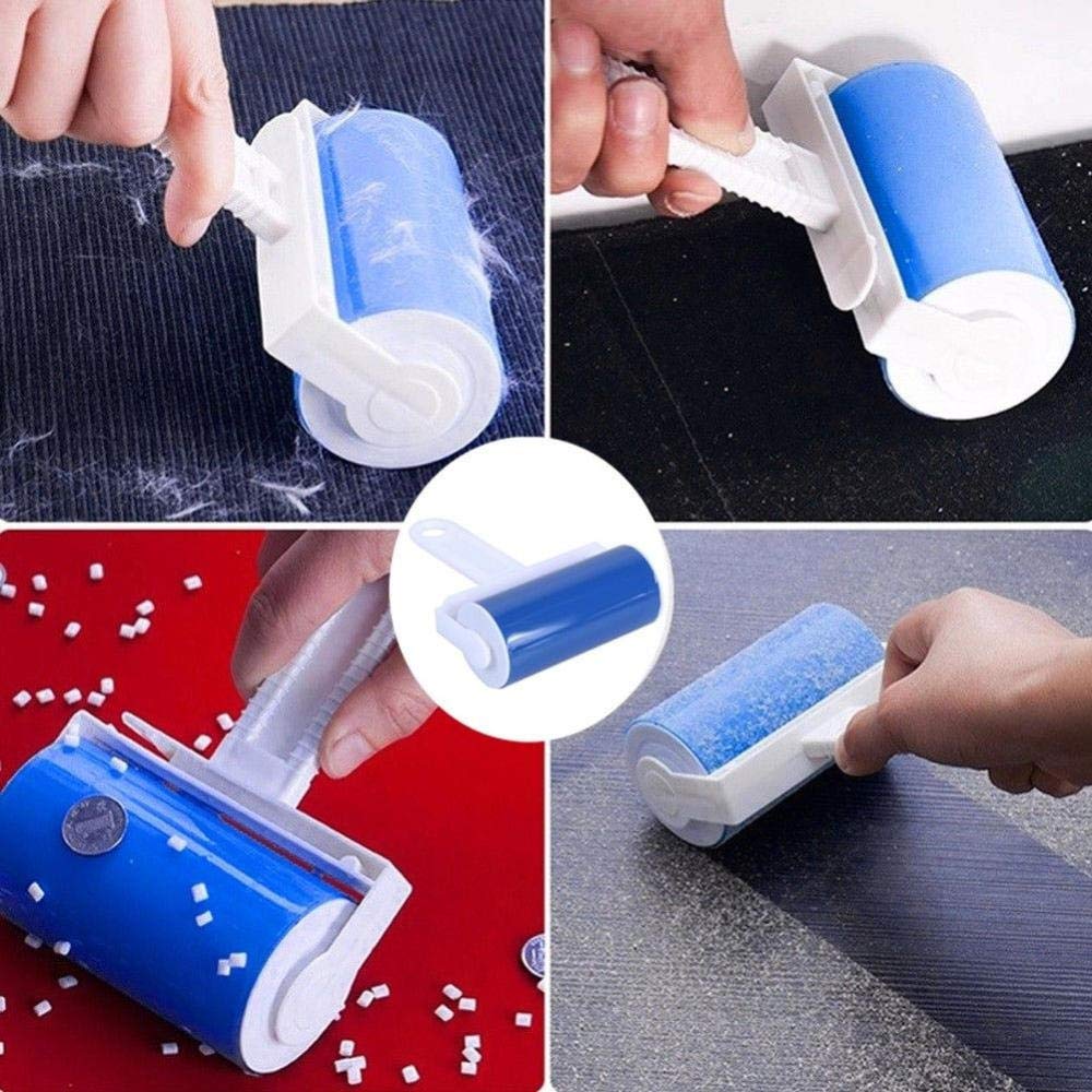 Pet Hair Remover Brush - Washable Reusable Lint Roller for Clothes, Furniture & Car - Sticky Picker for Pet Hair, Fluff & Dust - 20 Pack Household Cleaning Kit (Great for Daily Use, Travel & Pet Grooming)