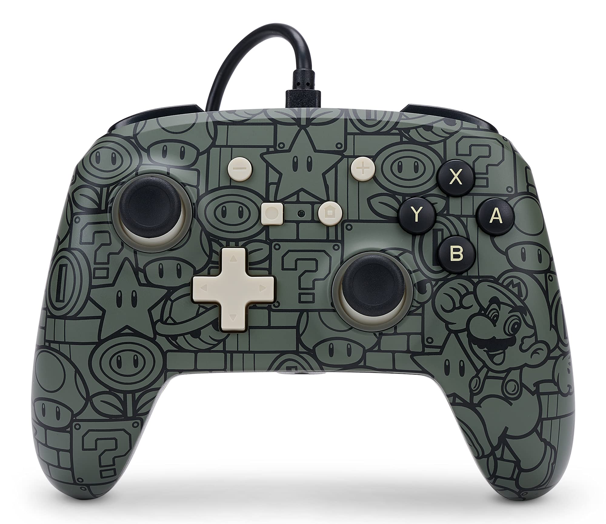 PowerA Enhanced Wired Controller for Nintendo Switch, Switch OLED & Switch Lite - Officially Licensed Mario Edition - Perfect for Gaming, Multiplayer & Family Entertainment