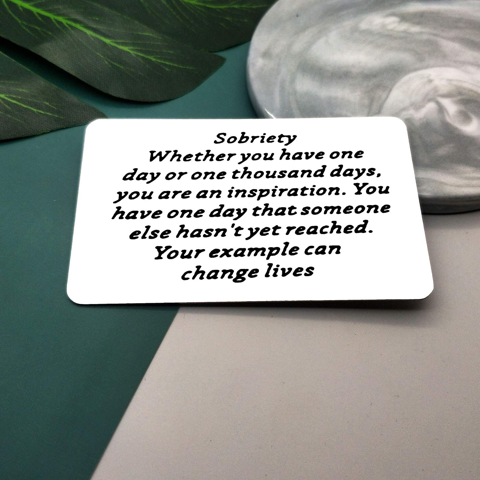 Vadaka Sobriety Gift Card - Engraved Metal Wallet Insert for Addiction Recovery | Inspirational AA Gift for Men & Women | Perfect Sober Jewelry for Christmas, Birthday & Special Occasions | Ideal for 12-Step Meetings, Anniversary Celebrations & Daily Motivation