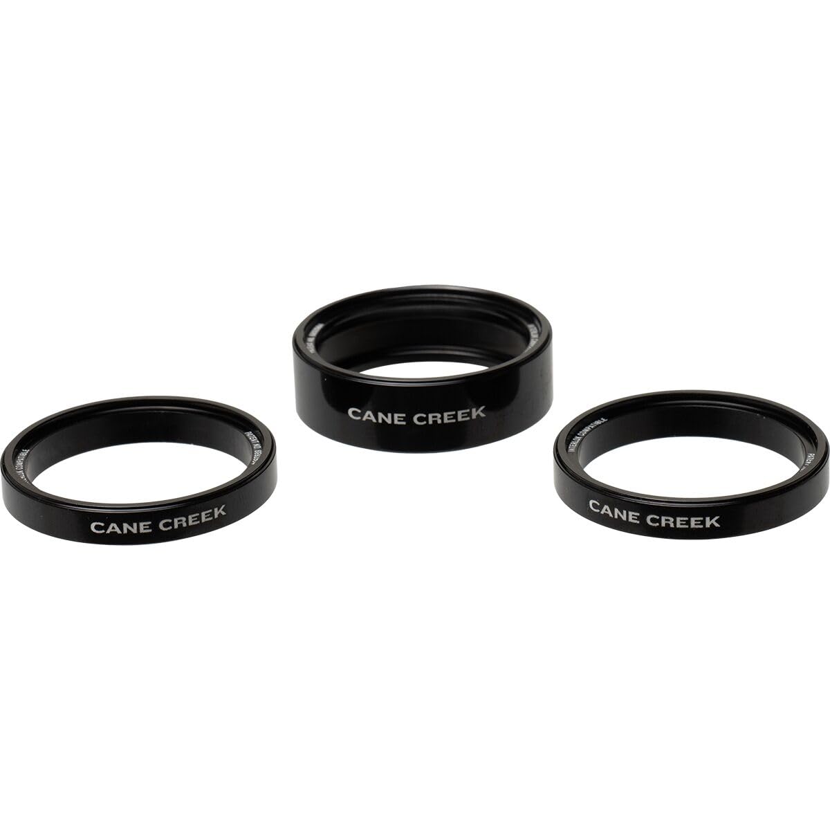 Cane Creek Interlok Headset Spacer Kit - Black (1-10mm & 2-5mm) | Bike Stem Spacers for MTB, Road & Hybrid Bikes | Perfect for Adjusting Handlebar Height