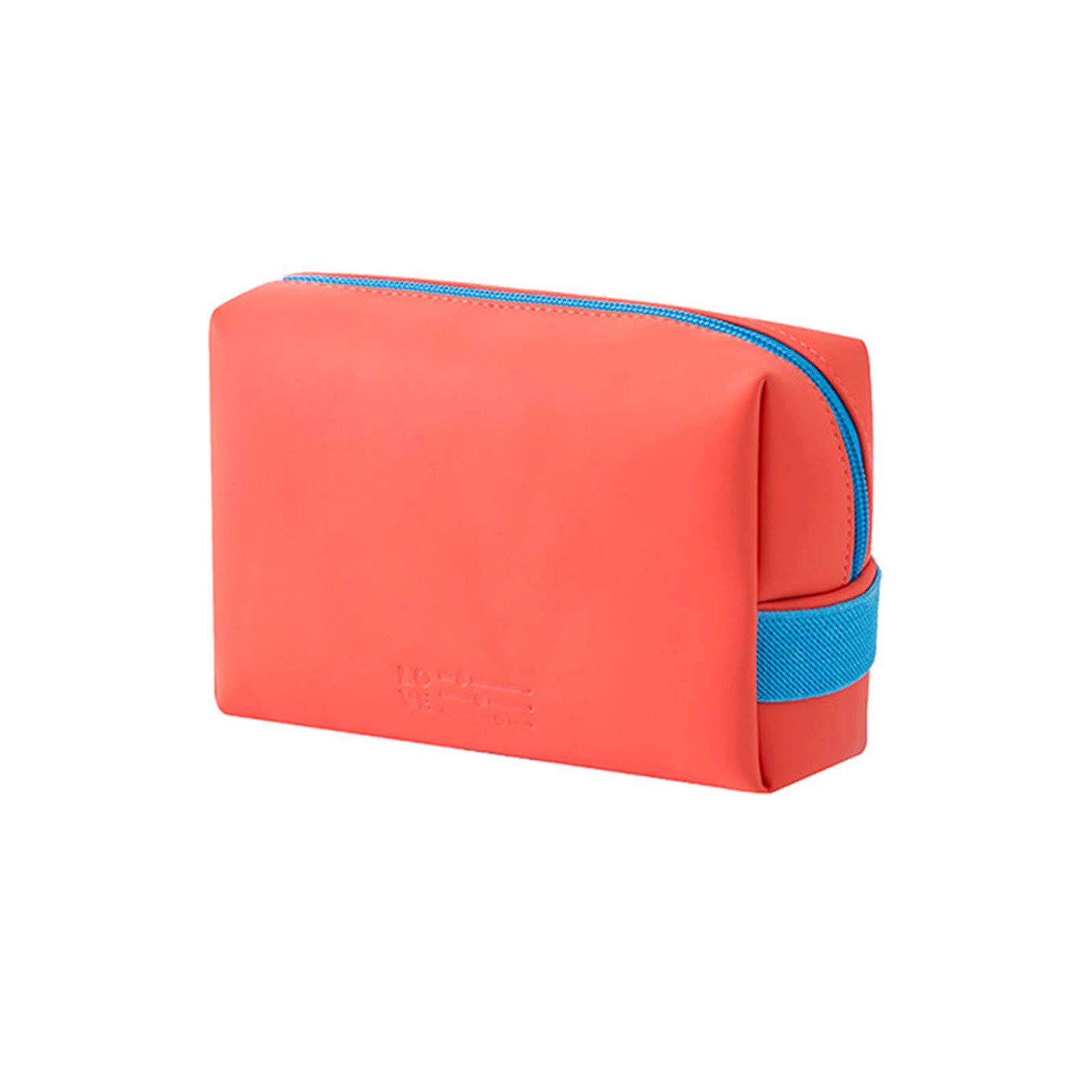 Stylish PU Leather Makeup Bag - Portable Cosmetic Organizer with Brush Holder for Travel & Daily Use (Red) | Perfect for Makeup Artists & Beauty Enthusiasts