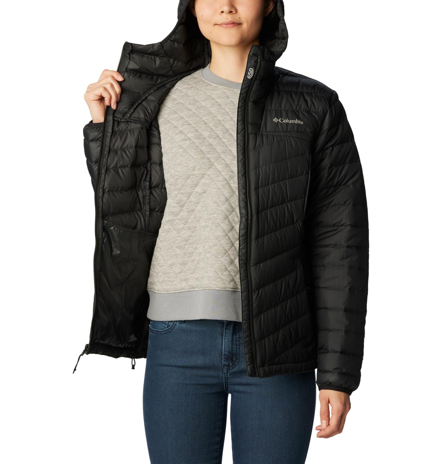 Columbia Women's Westridge Hooded Down Jacket - Lightweight Waterproof Winter Coat for Hiking, Travel & Outdoor Activities