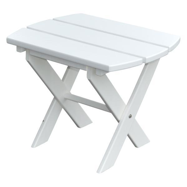 Eco-Friendly Recycled Plastic Folding Side Table - Lightweight Outdoor/Indoor End Table for Patio, Camping & Small Space Living
