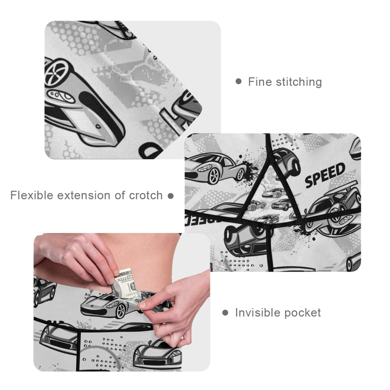 Racing Yoga Pants for Women - High Waist Tummy Control Leggings with Pockets for Workout & Running