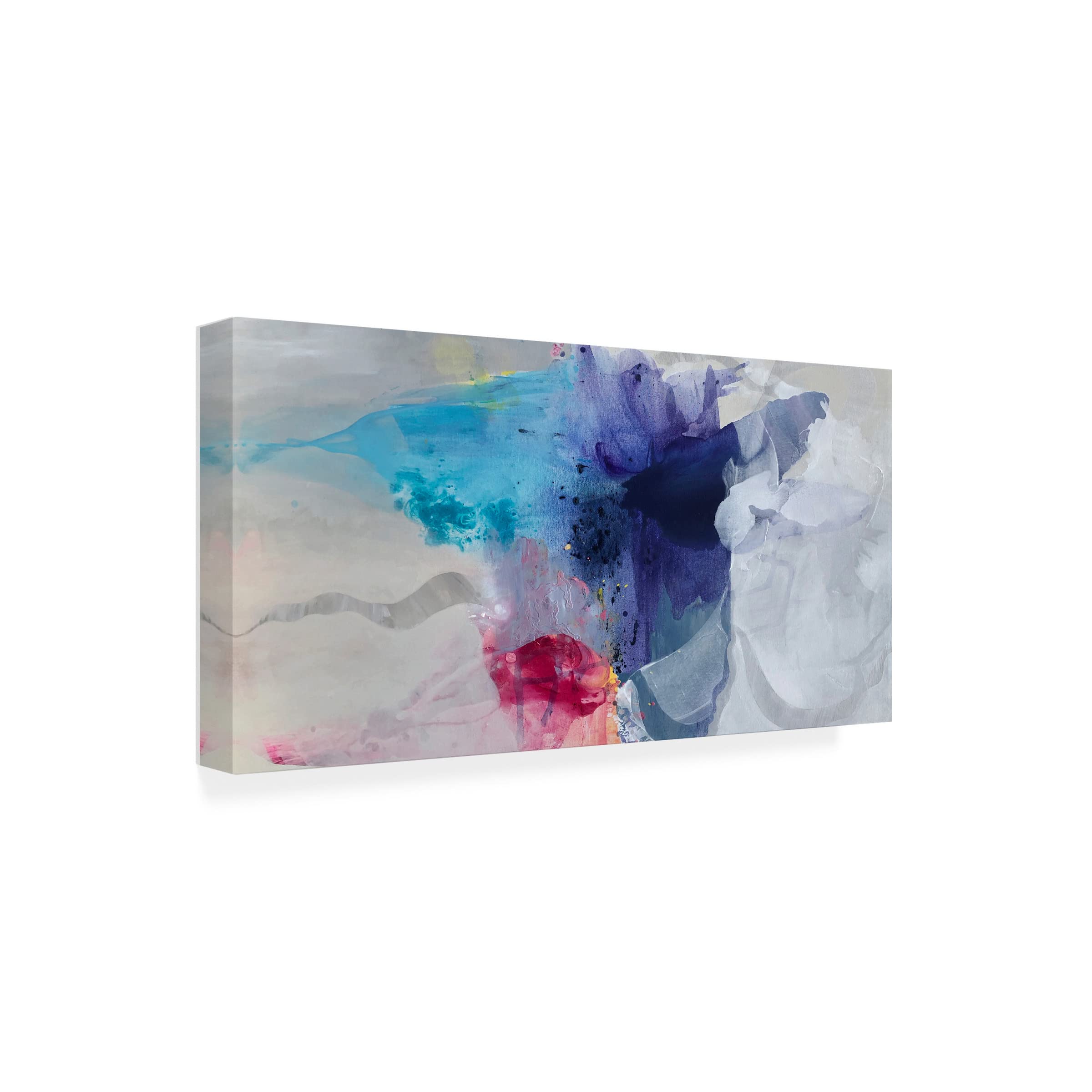 Trademark Fine Art 'Even Fire Needs Air' Canvas Wall Art by Lina Alattar - Modern Abstract Painting for Living Room, Bedroom & Office Decor