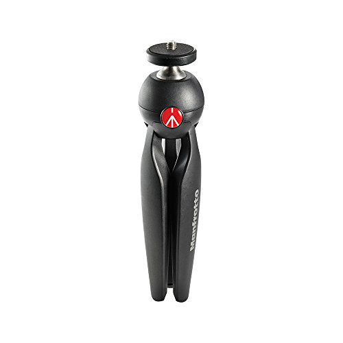 Manfrotto MTPIXI-B PIXI Mini Tripod (Black) - Compact & Lightweight Travel Tripod for Smartphones, DSLR Cameras, Vlogging & Photography