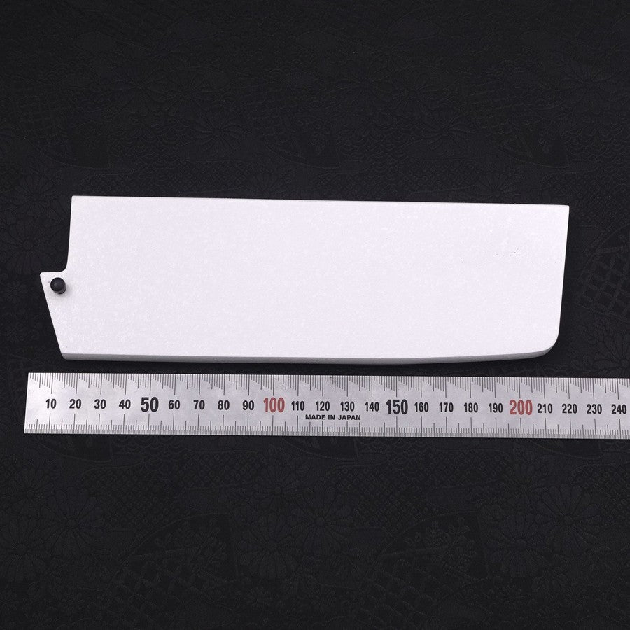 Premium White Ishime Saya Sheath for 165mm Nakiri Knife - Secure Blade Protection with Pin Lock - Ideal for Japanese Kitchen Knives & Professional Chefs
