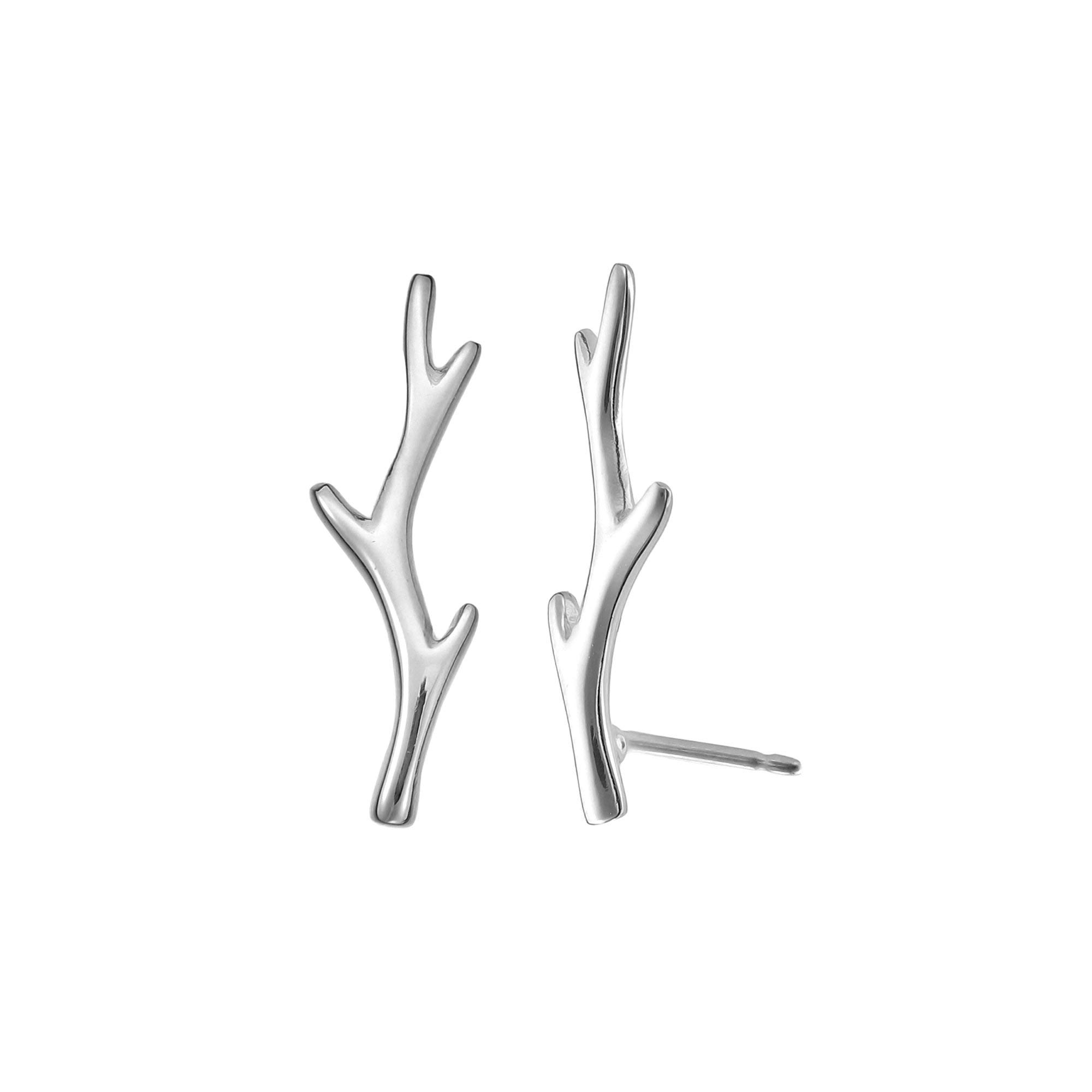 Sterling Silver Tree Branch Earrings for Women - Boho Style
