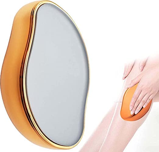 **Painless Hair Remover for Women - Crystal Epilator for Legs, Arms & Back | Washable & Reusable Magic Hair Eraser Tool (Rose Gold) | Smooth Skin at Home, Travel & Spa**