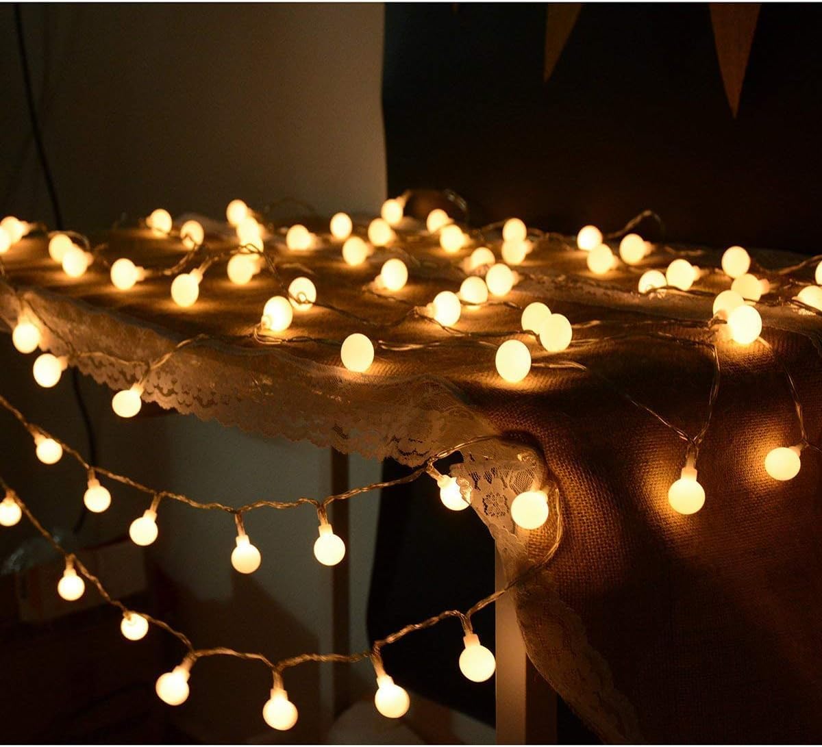 Arespark 100 LED Waterproof Fairy Lights - 33ft Outdoor String Lights for Wedding, Christmas, Garden, Party Decor - Warm White