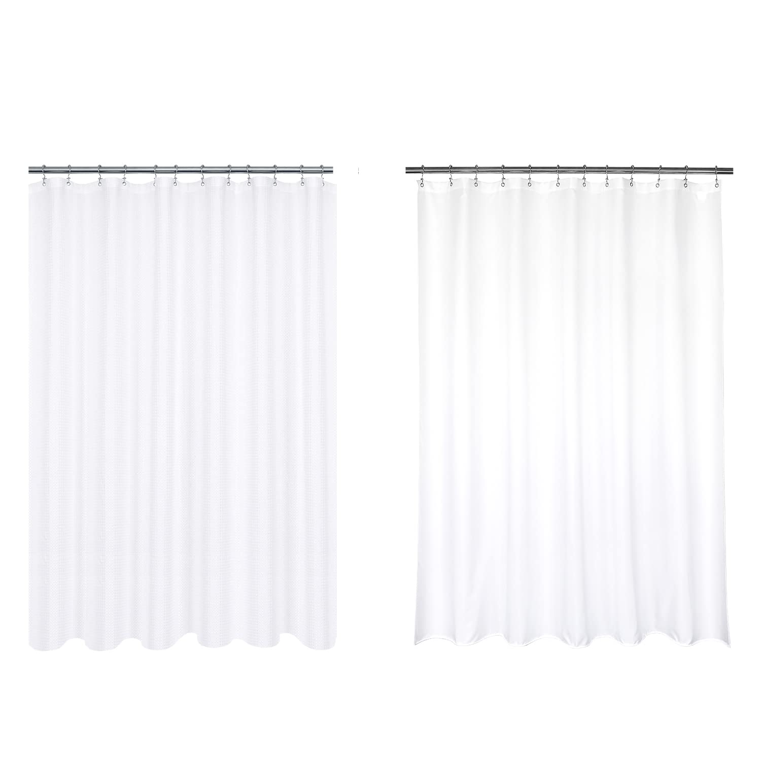 Barossa Design Waterproof Shower Curtain Set with Fabric Liner - Bathroom Decor for Modern & Vintage Style Homes - Perfect for Master Bath, Guest Bath & Apartment Showers