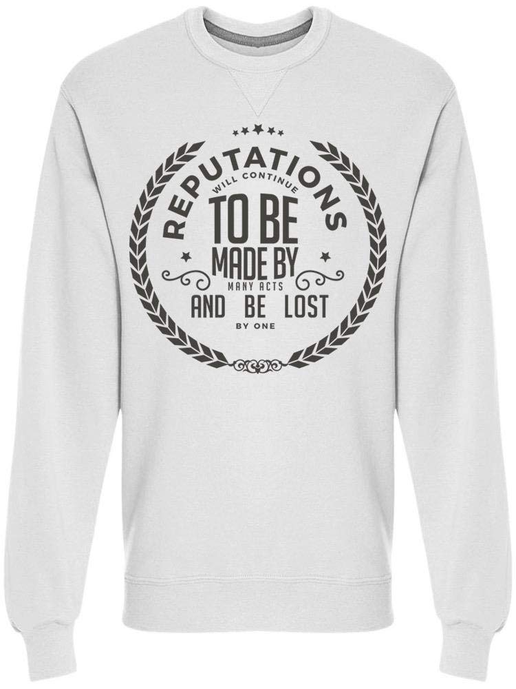 Reputations Will Continue Men's Sweatshirt - Soft Cotton Pullover Hoodie for Casual Wear, Street Style & Lounge Comfort