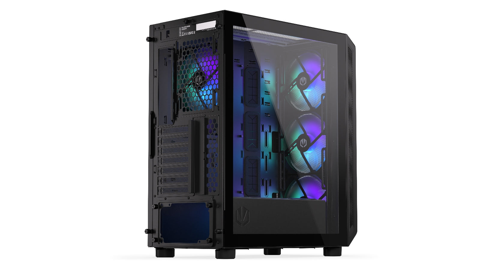 Endorfy Arx 500 ARGB Mid-Tower ATX PC Gaming Case - High Airflow, Tempered Glass, RGB Lighting (EY2A011) - Perfect for Gaming Rigs & Streaming Setups