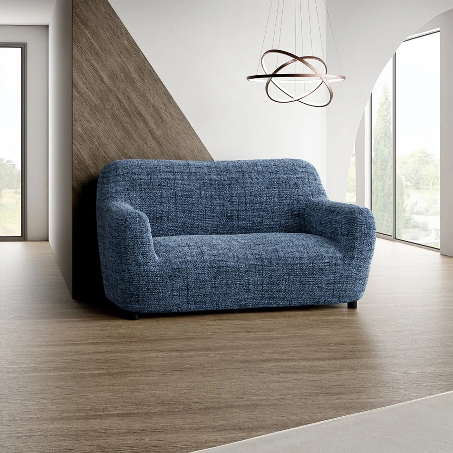 2 Seater Loveseat Slipcover - Soft Microfiber Fabric with Stylish Prints - Perfect for Living Room, Bedroom or Dorm Decor