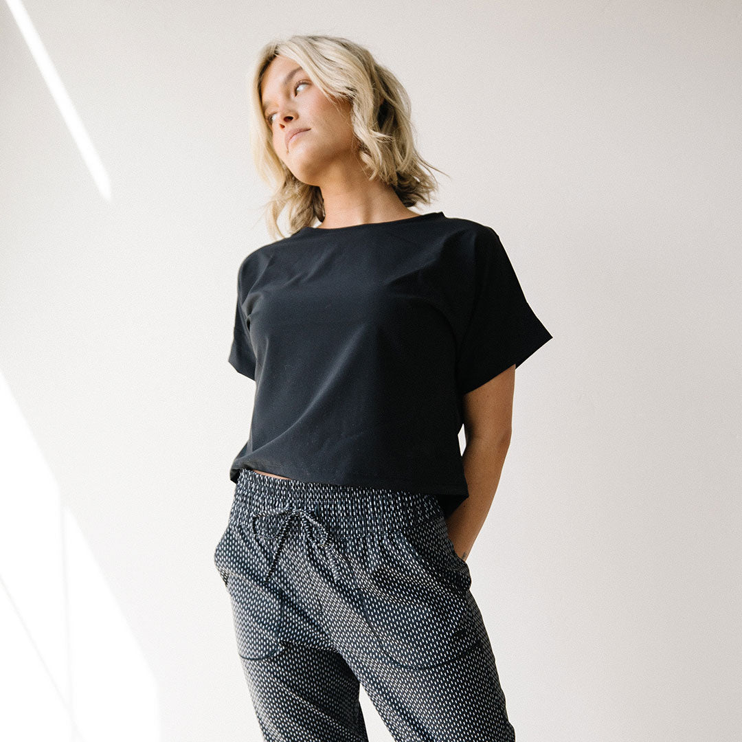 Boss Crop Black Women's T-Shirt - Stylish Casual Top for Everyday Wear | Perfect for Work, Outings & Social Events