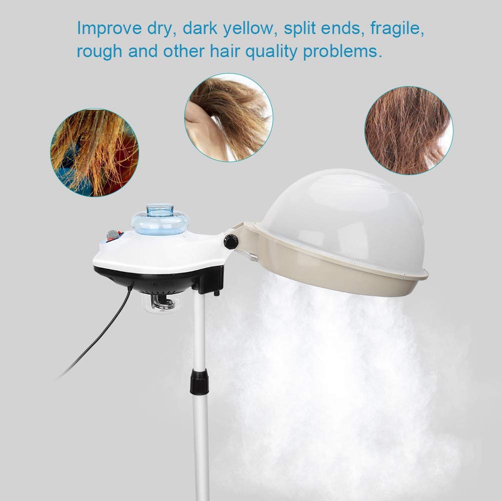 Professional Salon Hair Steamer with Wheels - Floor Stand Hair Dyeing & Perming Steam Machine for Oil Treatment & Daily Hair Care | Perfect for Salons, Home Use & Hair Styling Treatments (US)