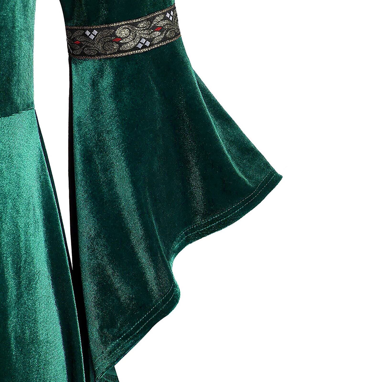 Elegant Renaissance Velvet Dress for Women - Gothic Ball Gown Victorian Medieval Costume - Perfect for Masquerade Parties, Halloween, Cosplay & Historical Reenactments