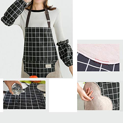 Waterproof Kitchen Apron for Women with Pockets - Cooking & Baking