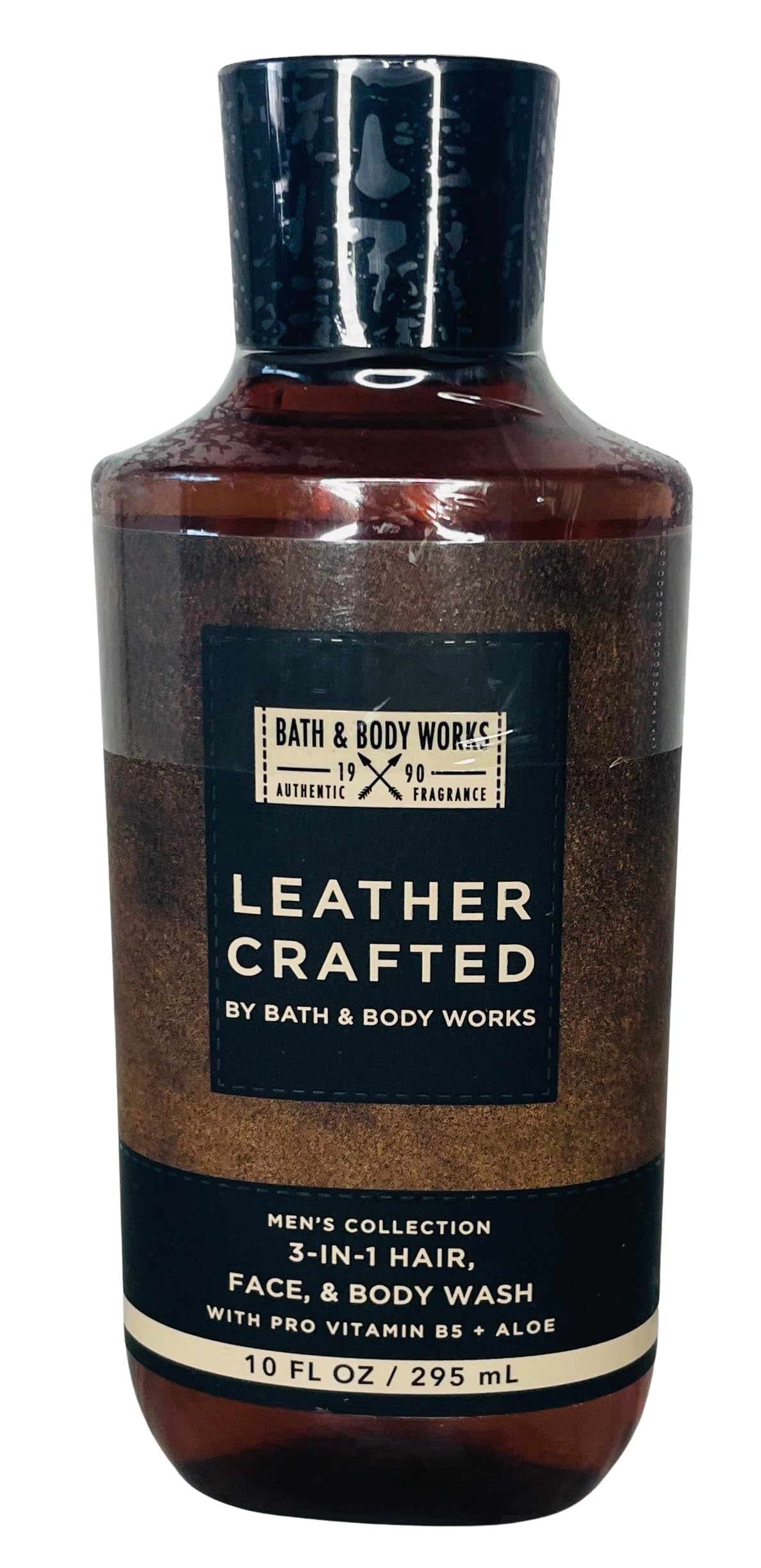Bath & Body Works Men's Leather Crafted 3-in-1 Hair Face & Body Wash - 10oz All-in-One Shower Gel for Men - Perfect for Gym, Travel & Daily Use