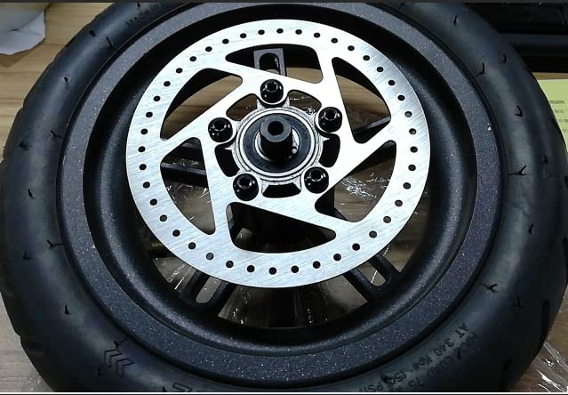 Pwshymi Electric Scooter Rear Wheel Tire - Solid Replacement Tire with Disc Brake for M365 Electric Scooter & Electric Bikes - Perfect for Commuting, Urban Travel & Mountain Biking