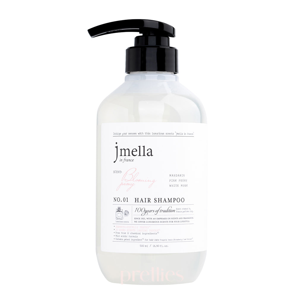 jmella Luxurious Fragrance Hair Shampoo - Blooming Peony Scent, 500ml | Hydrating & Nourishing for Dry & Damaged Hair | Perfect for Daily Use & Salon-Quality Results