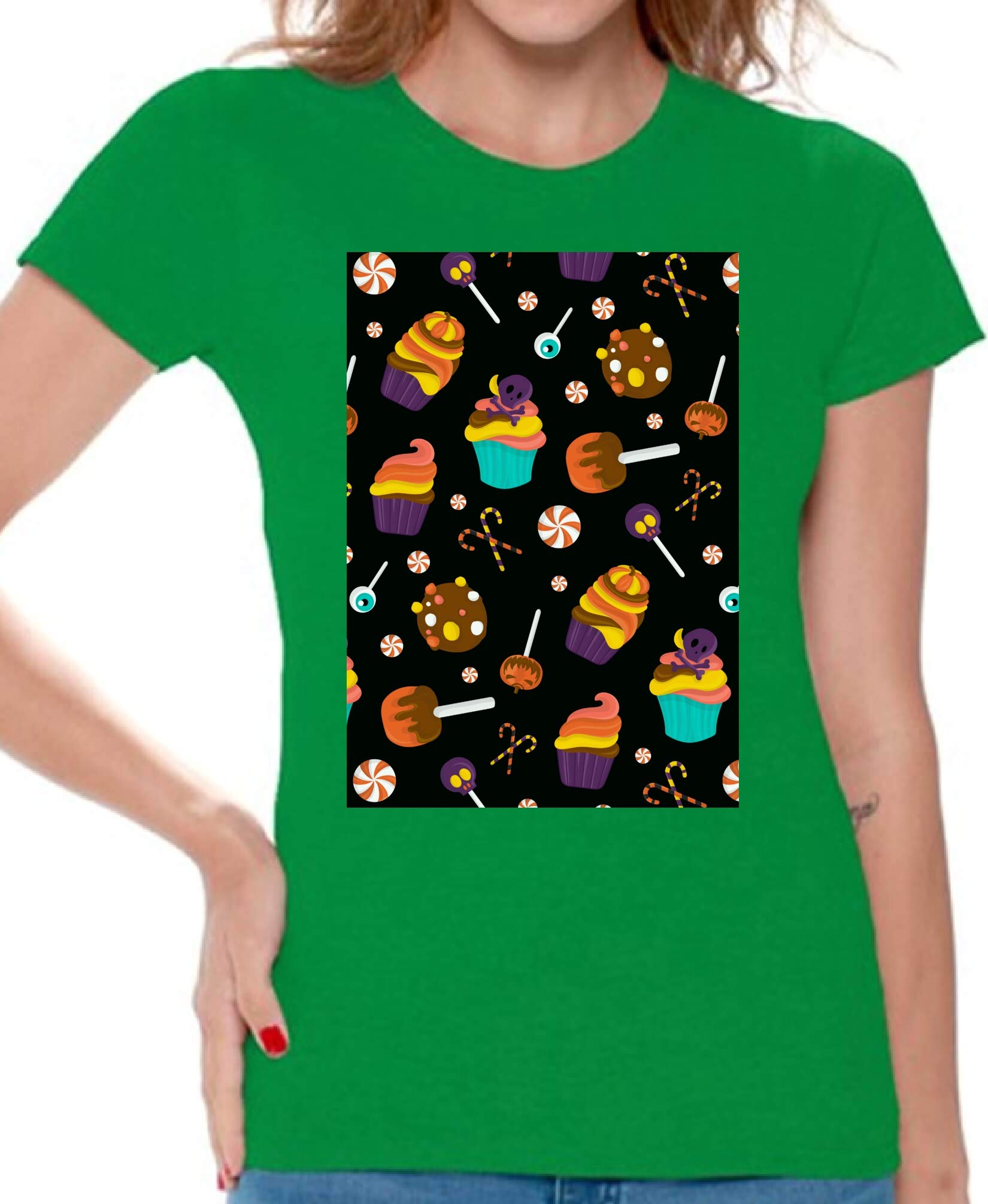 Awkward Styles Halloween T-Shirt - Sweet Candies Graphic Tee for Women | Cute Halloween Costume & Party Outfit