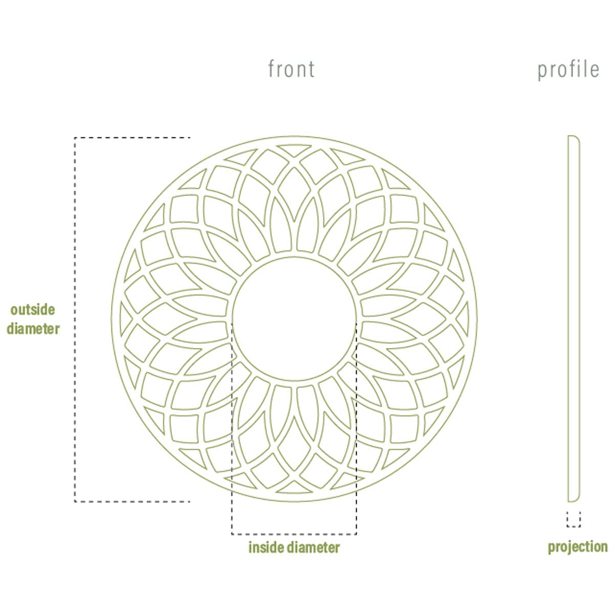 Ekena Millwork CMPP36GD 36-Inch PVC Ceiling Medallion - Architectural Grade Urethane Pierced Design (14