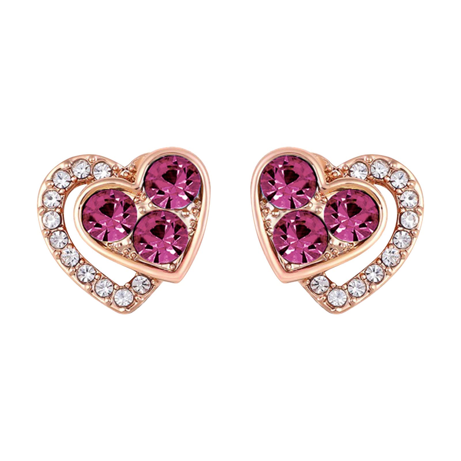 Butterfly Geometric Crystal Stud Earrings for Women - Premium Diamond Green Leaf Clip-On Earrings with Pearl Accents | Elegant Jewelry for Parties, Weddings & Daily Wear