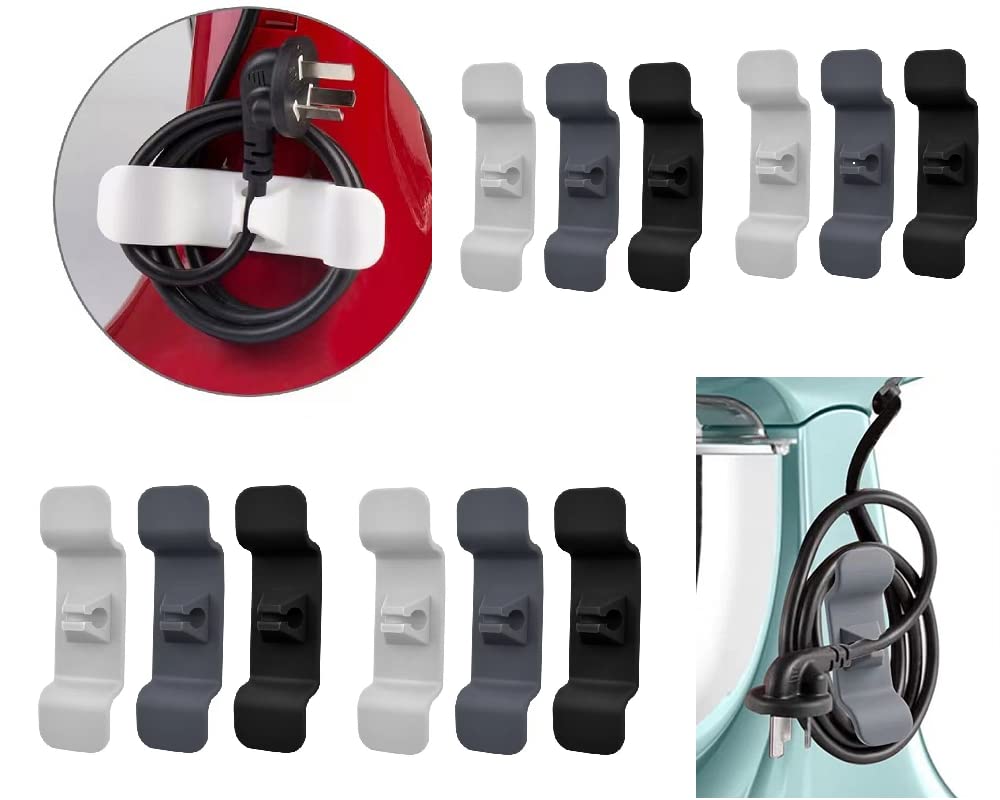 12-Pack Kitchen Appliance Cord Organizer - Compatible with Blenders, Coffee Makers, Pressure Cookers & Air Fryers - Keep Countertops Tidy & Safe (Perfect for Small Kitchens & Organized Homes)