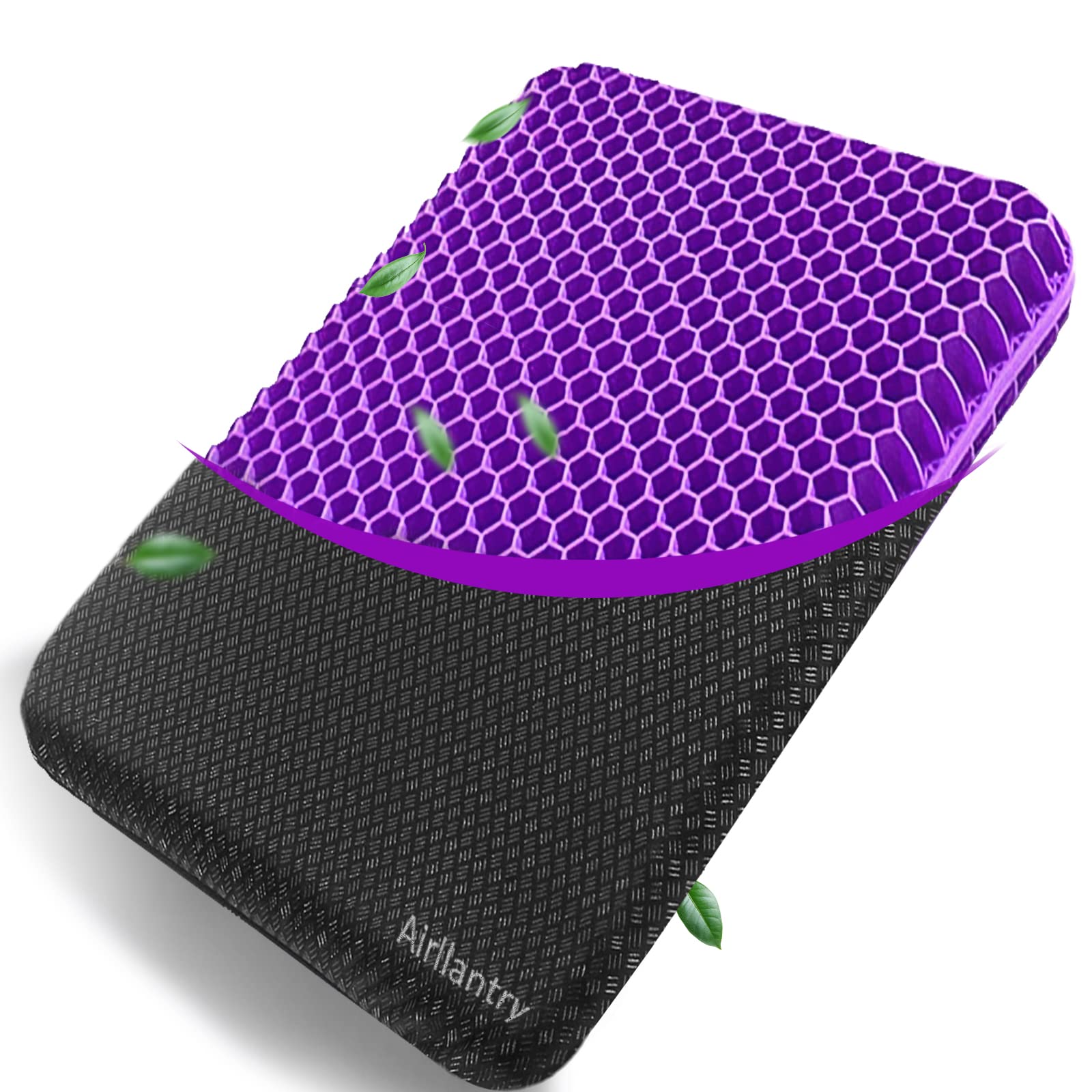 Premium Gel Seat Cushion for Back Pain Relief - Orthopedic Comfort for Office Chair, Wheelchair & Car - Sciatica & Tailbone Support - Ideal for Long Sitting, Work & Travel