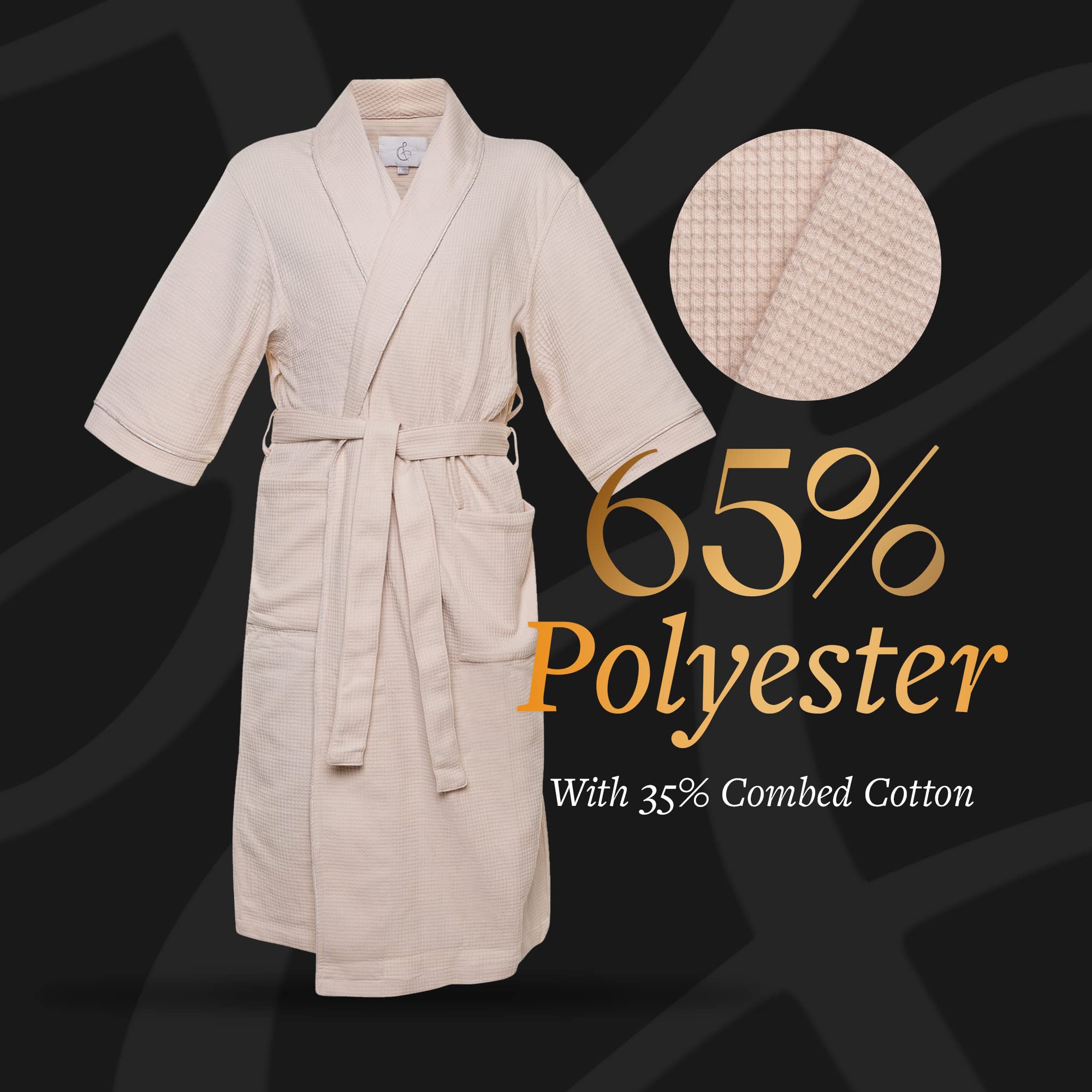 CHADSWORTH & HAIG Knit Bathrobe - Lightweight & Super Soft Waffle Robe for Women & Men | Unisex Hotel & Spa Quality Loungewear | Perfect for Relaxation, Spa Days & Cozy Evenings at Home