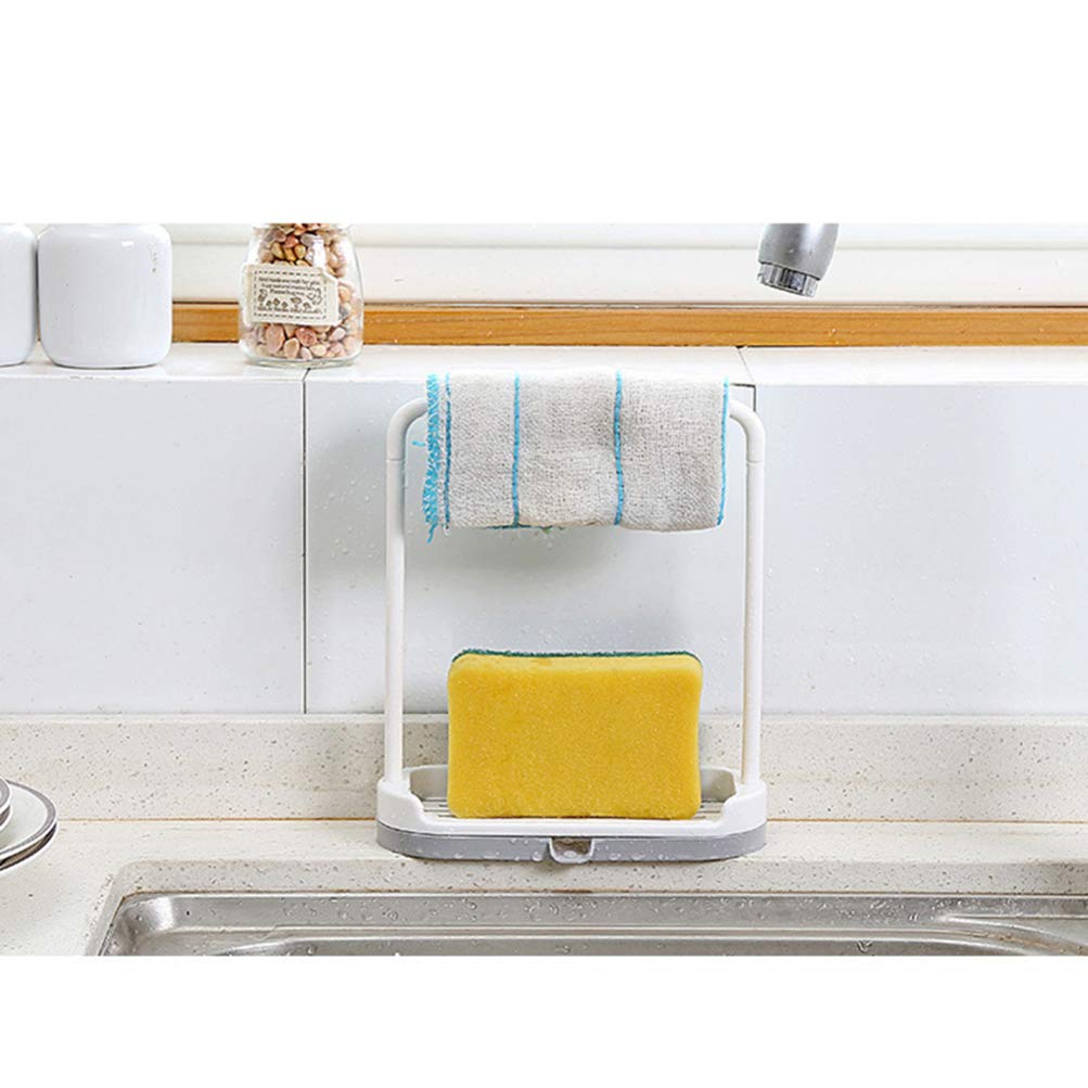 Stainless Steel Kitchen Towel Holder & Dish Drying Rack - Space Saving Wall Mount or Countertop Towel Organizer for Kitchen, Bathroom - Perfect for Hanging Dishcloths, Hand Towels & Cleaning Rags