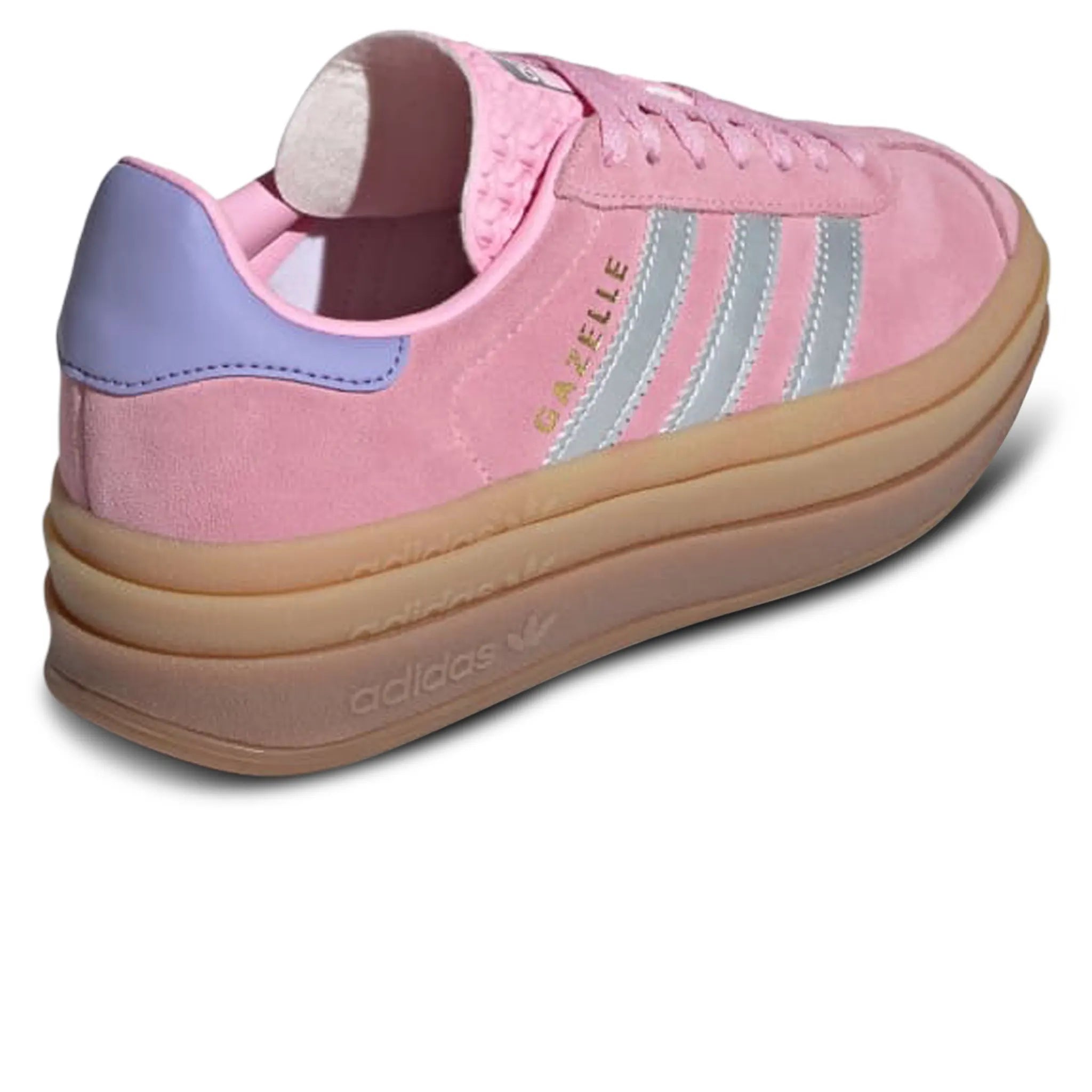 Adidas Gazelle Bold Kids Sneakers - True Pink, Gum & Silver Purple | Stylish & Comfortable for School, Play & Everyday Wear