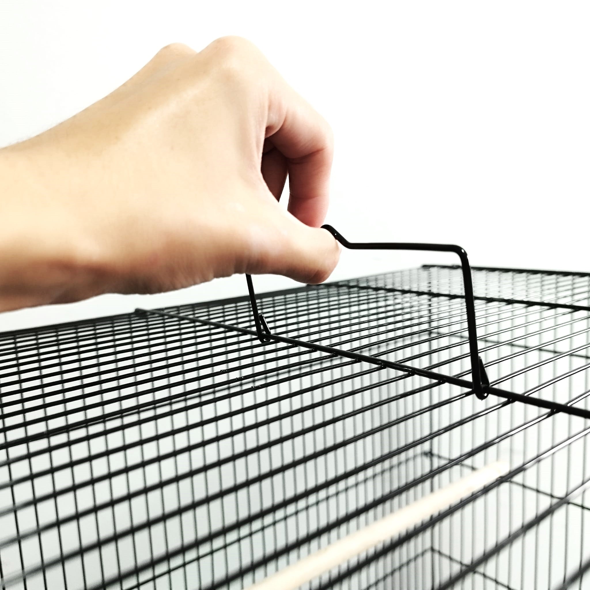 DAYANG 601 Large Bird Cage 60x42x41 Inches - Black Metal Aviary for Parrots, Cockatiels & Small Birds - Perfect for Home, Office or Outdoor Use