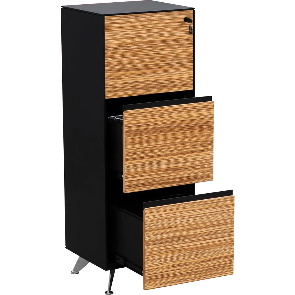 NOVARA 2-Drawer File Cabinet - Letter Size, Black Metal Filing Cabinet with Lock, Heavy Duty Office Storage for Documents & Folders - Perfect for Home Office, Business, and School Organization