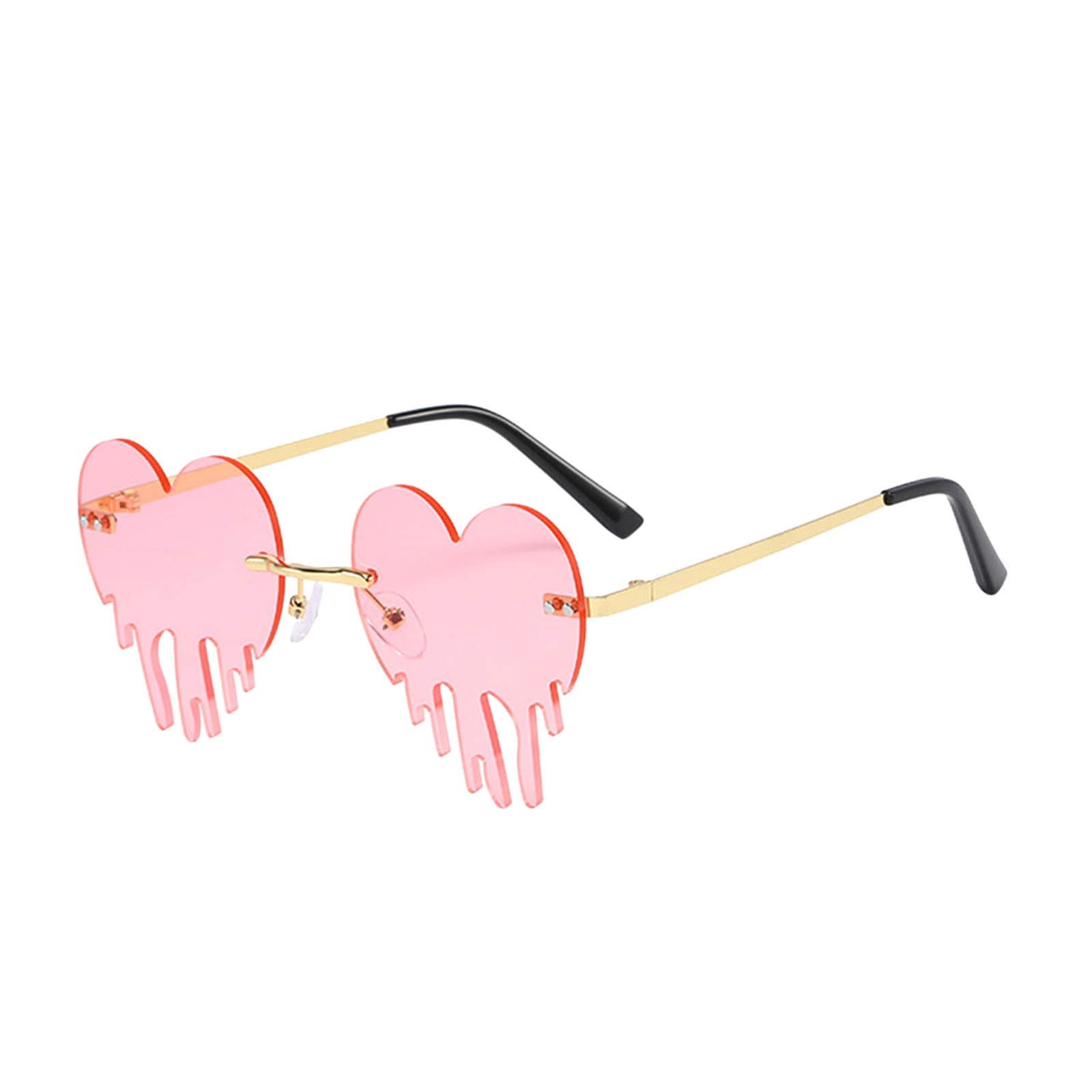 Trendy Heart-Shaped Sunglasses - Cloud Punk Shades for Party & Fashion