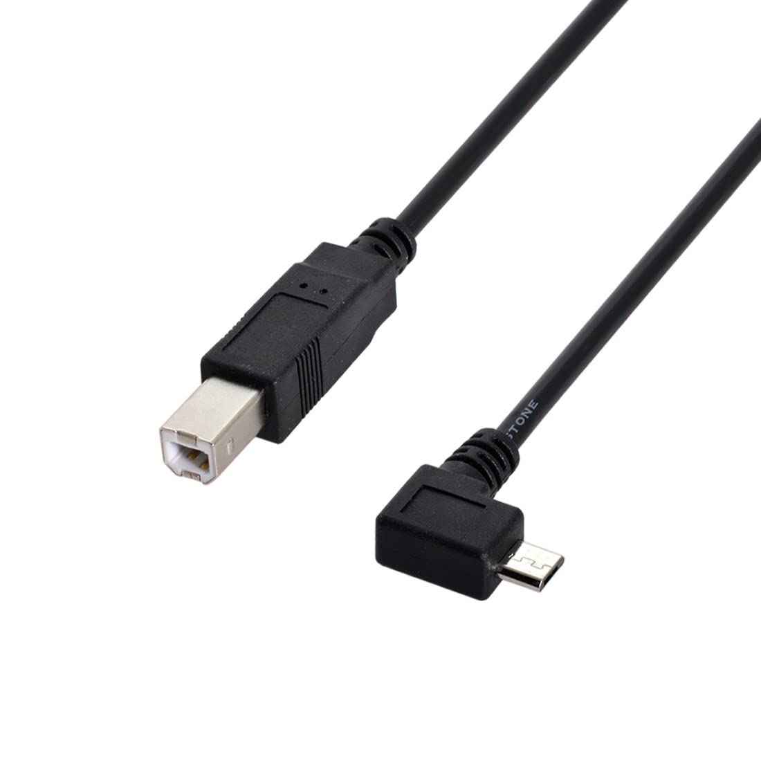 Chenyang Micro USB to USB B Printer Cable - 90 Degree Right Angle OTG Adapter for Printers, Scanners & Hard Drives (30cm) - Perfect for Home Office & Small Business Connectivity