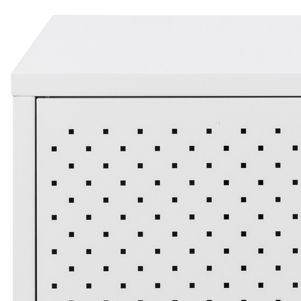 Modern White Newton 2-Door Sideboard 82cm - Stylish Storage Cabinet for Living Room, Dining Room & Entryway