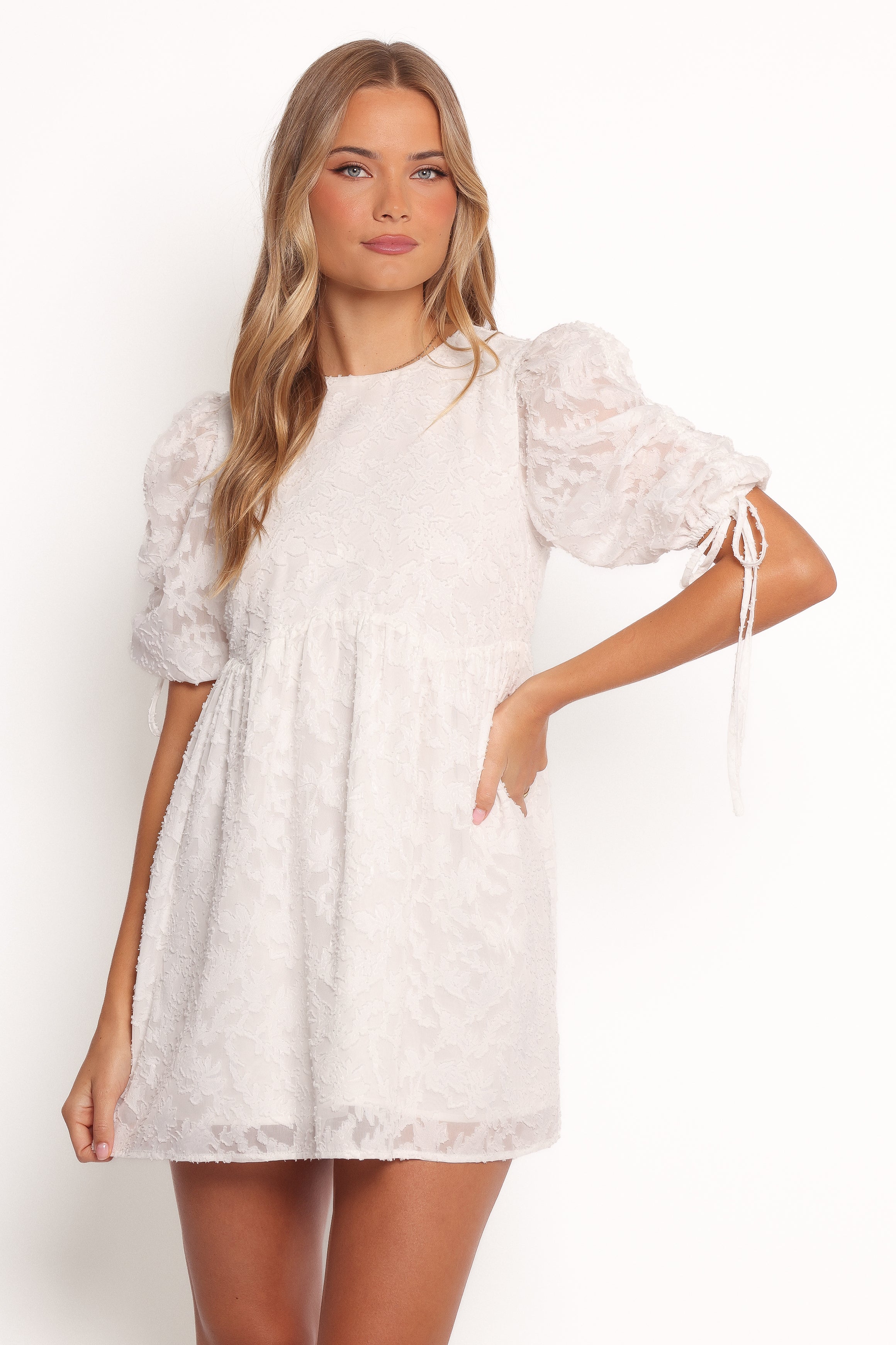 Giselle Mini Dress - White Floral Summer Dress for Women | Casual & Party Wear | Perfect for Beach, Date Night & Special Occasions