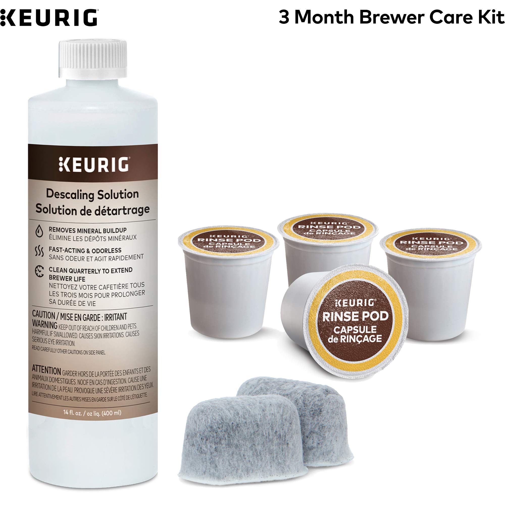Keurig® K-Supreme Plus Single Serve K-Cup Pod Coffee Maker 3-Month Brewer Maintenance Kit - Essential Cleaning Supplies for Fresh Tasting Coffee at Home or Office