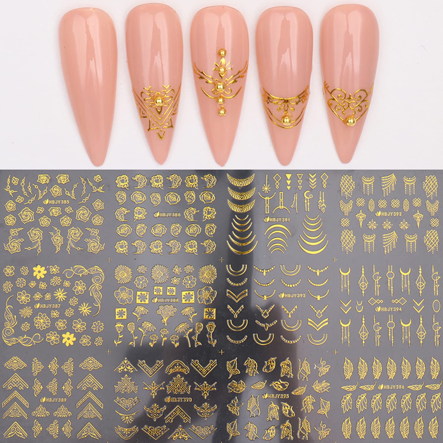 Holographic 3D Floral Nail Art Stickers - Self-Adhesive Nail Decals with Small Flowers & Leaves for Women & Girls - DIY Manicure Decorations & Nail Charms - Perfect for Parties, Weddings, and Everyday Nail Art Designs