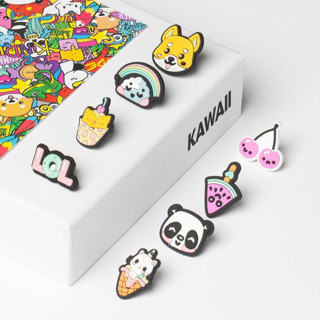 Kids' White Sunglasses & Charm Kit - Kawaii Style for Girls & Boys - Perfect for Summer, Beach, and Outdoor Play