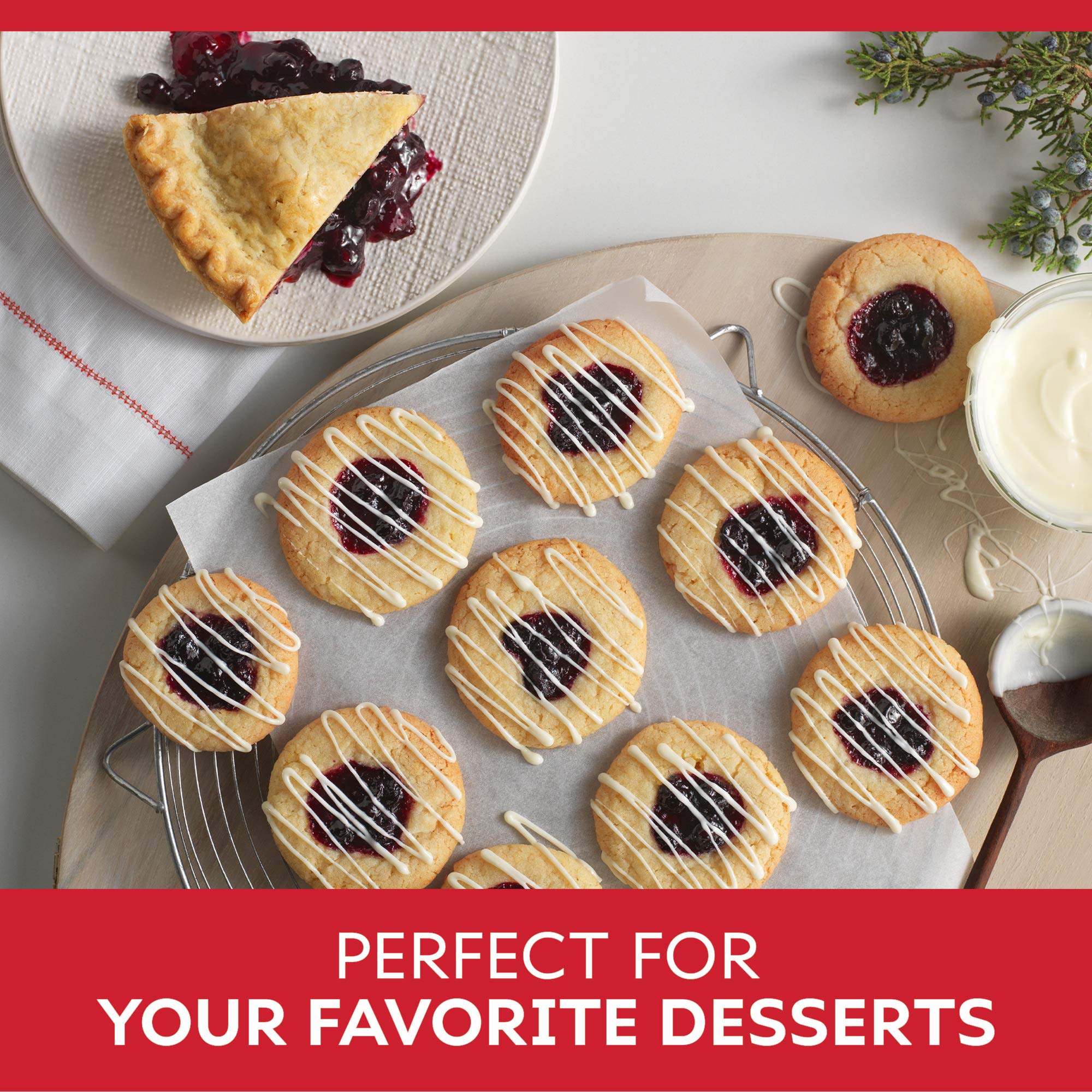 Duncan Hines Comstock Simply Blueberry Pie Filling, 21 Ounce (Pack of 8) - Perfect for Baking Pies, Desserts, and Sweet Treats at Home