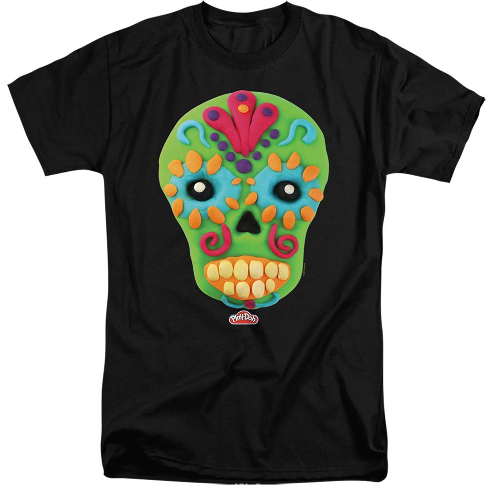 Play Doh Sugar Skull Unisex Adult Tall T-Shirt for Men & Women - Halloween Costume, Day of the Dead Celebration, Cosplay & Casual Wear