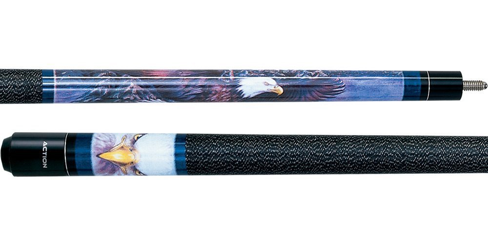 Action Eagle Adventure Pool Cue - 18 oz Weight for Professional & Recreational Billiards - Perfect for Home Game Rooms, Bars, and Pool Halls
