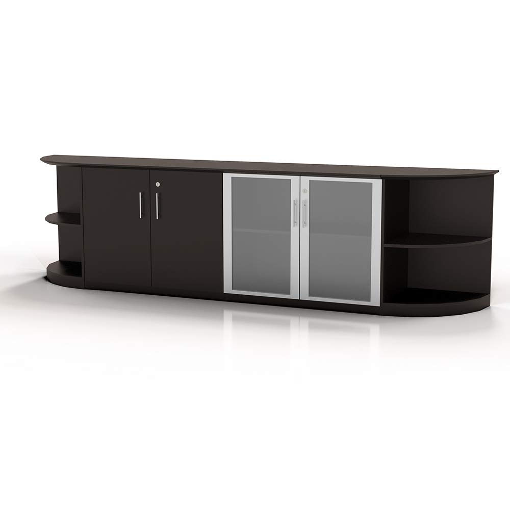 Safco Medina 5-Shelf Bookcase in Mocha Finish - Sturdy Wooden Bookshelf for Home, Office, or Library Storage & Organization