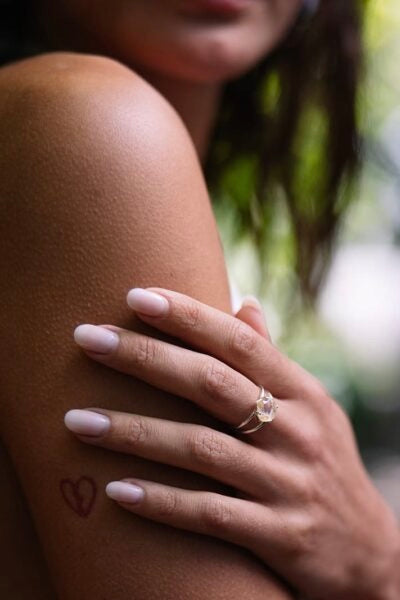Calming Sterling Silver Plated Herkimer Quartz Medium Ring for Women - Elegant Healing Jewelry for Stress Relief, Meditation & Everyday Wear