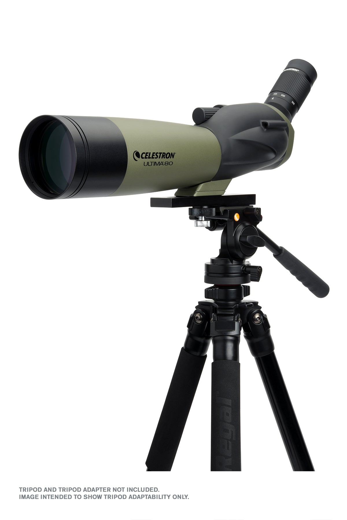 Ultima 20-60x80mm Angled Zoom Spotting Scope with Smartphone Adapter - High Power Magnification for Bird Watching, Hunting & Outdoor Adventures