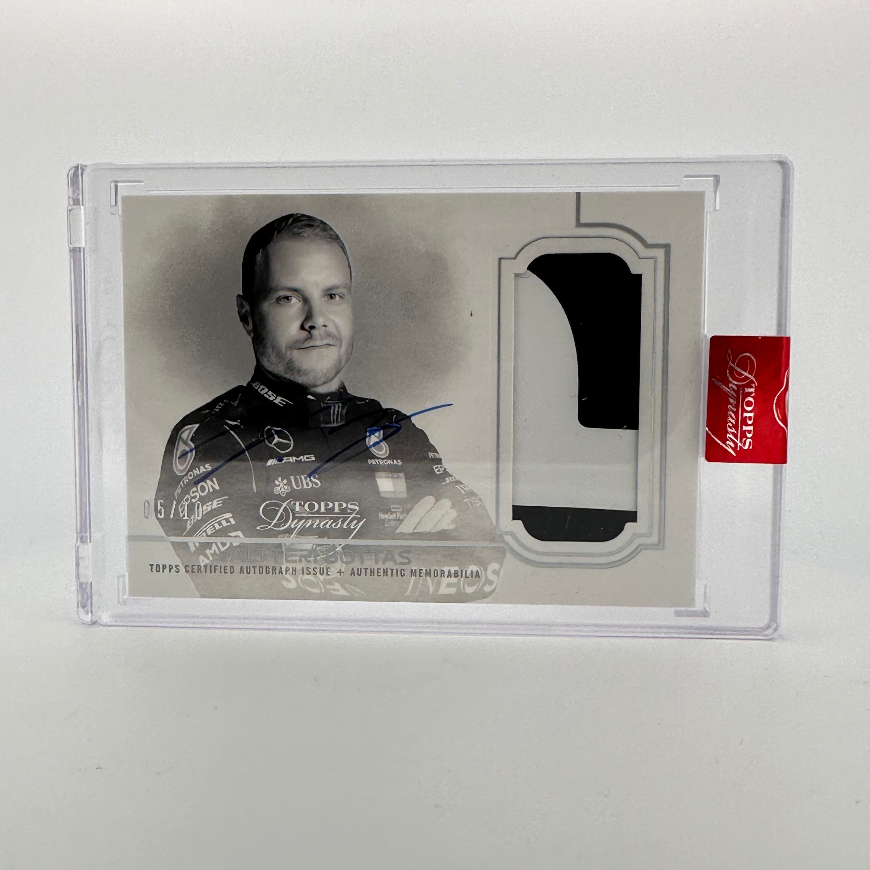 2020 Dynasty Valtteri Bottas #DAP VB Silver Autograph Patch - Limited Edition F1 Racing Collectible for Memorabilia Display & Fan Gifts